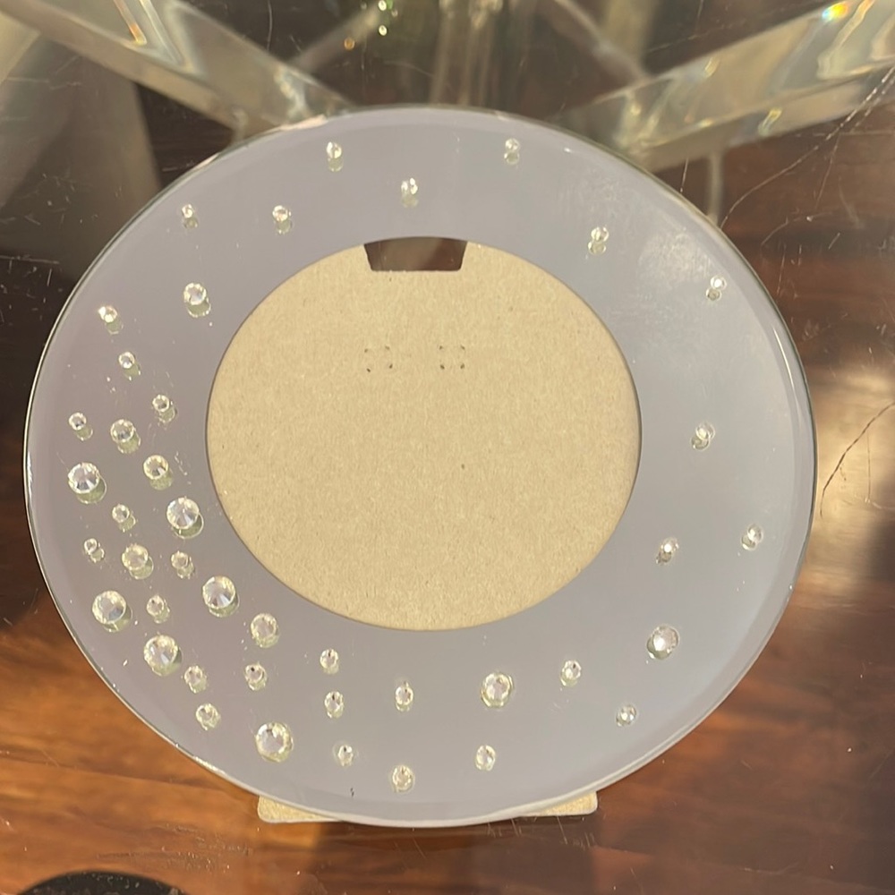 Swing Design Mirror with Crystal round standing picture frame